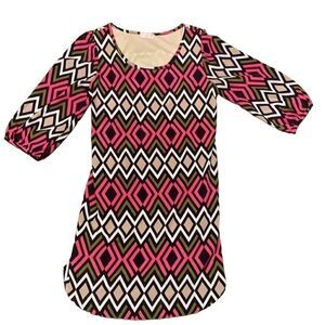 Fresh Tart Small Patterned Metro Print Mini Dress with Liner